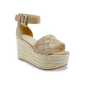 Marc Fisher Vixta Espadrille Platform Sandal Size 7.5 worn one only